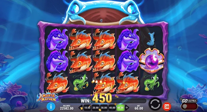 Manta Mayhem - Combinazione vincente nel gioco base