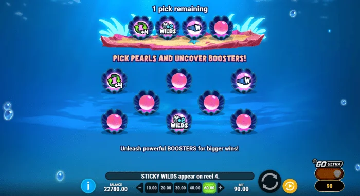 Manta Mayhem - Selezione dei booster prima dei Free Spins