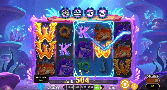 Manta Mayhem - Vincita nei Free Spins con Sticky Wild