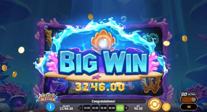 Manta Mayhem - Grande vincita nei Free Spins con moltiplicatore x10